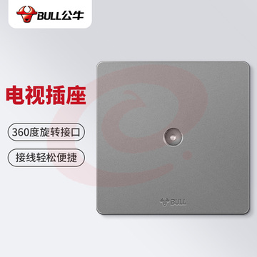 公牛(BULL) 开关插座 G12系列 一位电视插座86型面板G12T103 星空灰