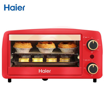 海尔 (Haier) K-10M2R 电烤箱 10L容量 小巧外观 匀火恒温 家用烤箱