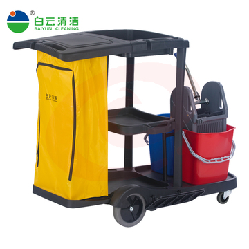 白云清洁 AF08180C 清洁车商场工厂杂物车手推车客房保洁车工具车套装
