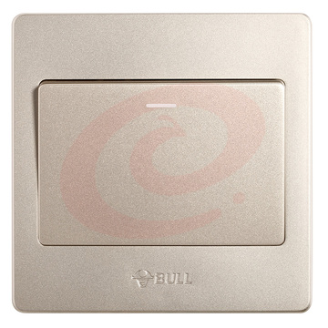 公牛(BULL) 开关插座 G07系列 一开单控开关86型面板G07K111C(U6) 香槟金 暗装