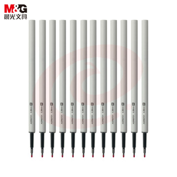 晨光(M&G)文具黑色0.38mm中性笔芯 按动子弹头签字笔替芯 优品系列水笔芯 12支/盒2601