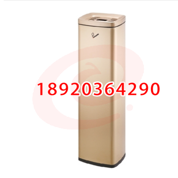 GPX-129D香槟金南方吸烟区不锈钢户外座地烟灰柱室外灭烟柱烟蒂柱立式烟灰缸桶