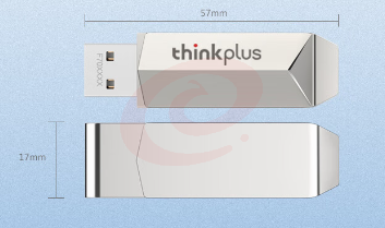 联想(thinkplus)128GB USB3.0高速U盘 金属旋转 车载电脑办公通用优盘TPU301银色