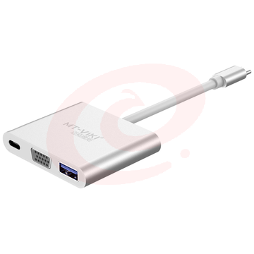 迈拓维矩MT-UC22 type-c转vga转换器usb投影仪苹果电脑macbook笔记本pro转接头