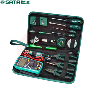 世达(SATA)21件电工日常检修组套/家用工具组套 电工包 工具套装 五金手动工具组套03790
