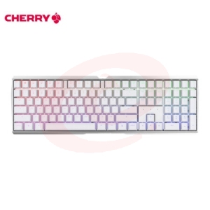 樱桃(Cherry)MX3.0S RGB G80-3874HYAEU-0 机械键盘 有线键盘 全尺寸 无钢板RGB灯效 白色 红轴
