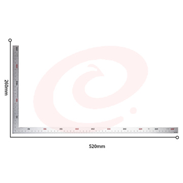 得力工具DL7150钢拐尺250x500mm(单位：把)