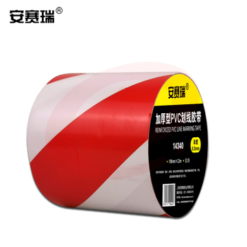 安赛瑞14340地板划线胶带红白100mm*22m（卷）