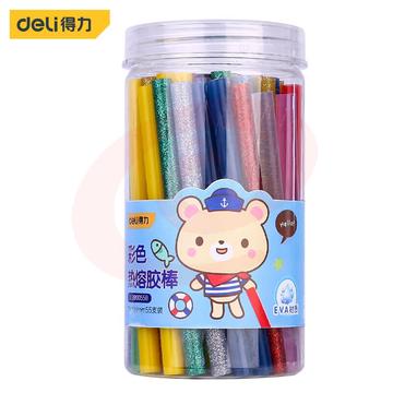 得力工具 DL390055B 彩色热熔胶棒 7x100mmx55支（单位：桶）