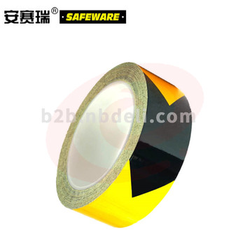 安赛瑞11601反光划线胶带黄黑75mm*22m（卷）