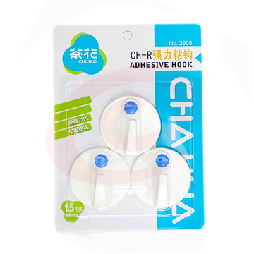 茶花(CHAHUA) 2908 圆形挂钩3只装(单位：卡)