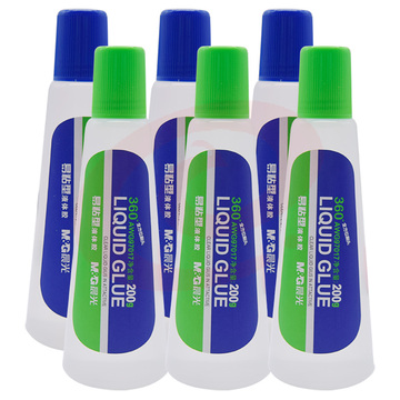 晨光（M&G） 液体胶水平头胶水学生美工胶水 办公胶粘用品 200ml A
