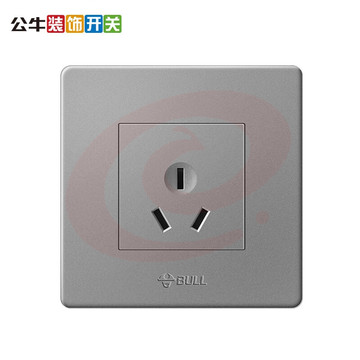 公牛(BULL) 开关插座 G07系列 三孔墙壁插座 86型面板G07Z103 星空灰 暗装