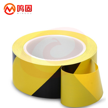 鸣固 黄黑色地面安全定位划线警戒胶带48mm*33m（卷）