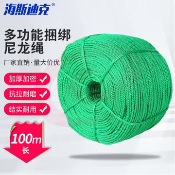 海斯迪克 尼龙绳 大棚绳货车捆绑绳 耐晒绳子 8mm*100米 H-118 