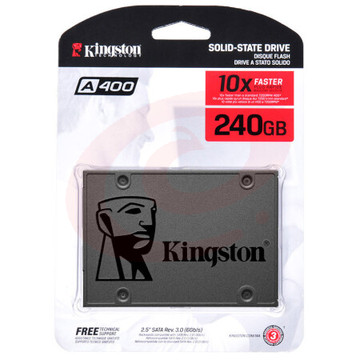 金士顿(Kingston) SSD固态硬盘240GB SSD固态硬盘 SATA3.0接口 A400系列 SSD固态硬盘读速高达500MB/s