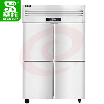 圣托（Shentop）不锈钢冷藏冷冻双温立式冷柜 四门冰柜商用大容量 STLN-GS24