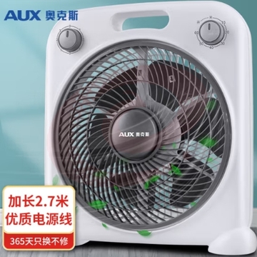 奥克斯(AUX)电风扇/台式转页扇/加长电源线台扇/桌面风扇/六叶风扇/大风量风扇KYT-25-D1005