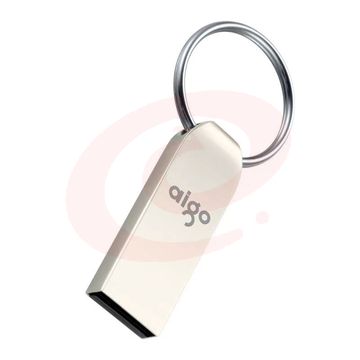 爱国者（aigo）16GB USB2.0 U盘 U268迷你款 银色 金属投标 车载U盘 办公学习通用优盘