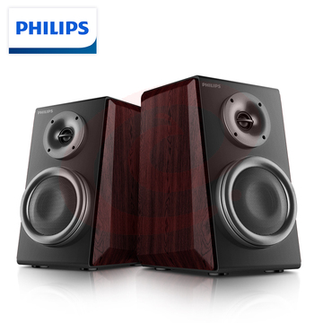 飞利浦(philips)MMS8000无线蓝牙电脑音箱书架式HIFI 2.0有源音箱光纤同轴音响