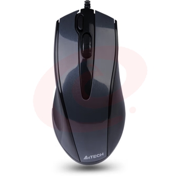 双飞燕（A4TECH）N-500FS 轻音有线鼠标 笔记本台式电脑办公家用便携鼠标 一键截屏 USB接口 高亮铁灰