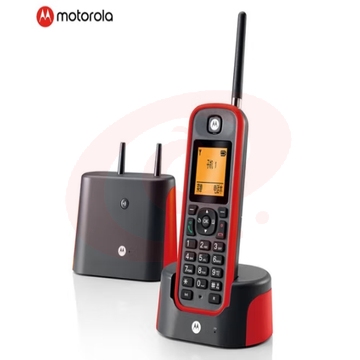 摩托罗拉（Motorola）远距离数字无绳电话机 无线座机 子母机单机 办公家用 中英文可扩展 O201C(红色)