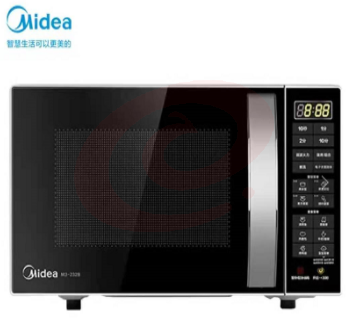 美的（Midea）M3-L232B 23L家用微波炉烤箱一体机 智能湿度感应 智能菜单 易清洁面板 电子除味 银黑搭配 大容量平板微波炉 