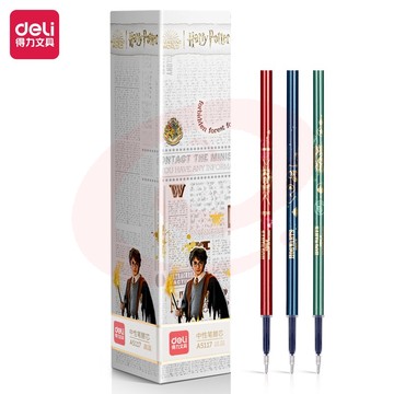 得力（deli） 全针管笔芯学生学习商务办公财务中性笔/水笔/签字笔替芯20支 A5117 整盒20支0.5mm  晶蓝 按动款
