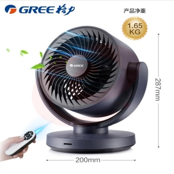 格力（GREE） 空气循环扇台式风扇家用电风扇上下左右摇头小风扇电扇涡轮换气扇循环对流风扇 6吋遥控定时款FXT-1506Bg3