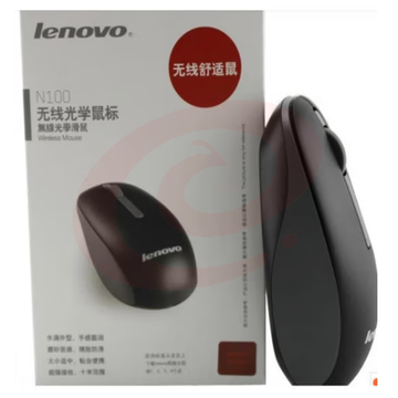 联想（Lenovo） 原装无线鼠标 家用商务办公笔记本台式机通用 N100无线鼠标 黑色鼠标器