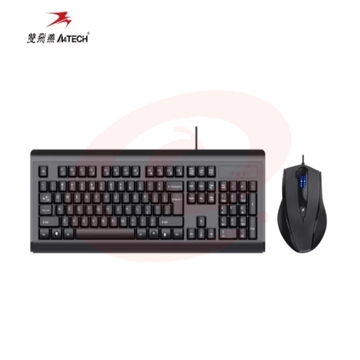 双飞燕（A4TECH) KB-N9000 键鼠套装有线键盘鼠标套装办公电脑鼠标键盘套装防泼溅 鼠标U口+键盘P口 黑色