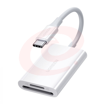 绿联 Type-C高速读卡器 USB-C4.0多功能SD/TF二合一 OTG手机读卡器 适用单反监控记录仪存储内存卡60724