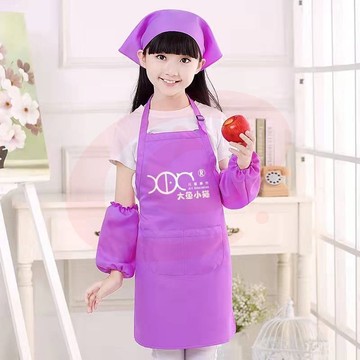 幼儿小围裙（红/蓝/绿/桔/紫可选）L号