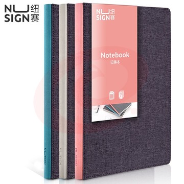 纽赛(NUSIGN)NS243 迷你64K/112页布艺笔记本 空白+方格内页 单本装颜色随机