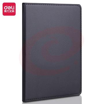 得力(deli)32K80张商务经典皮面本办公用品 会议记事本日记本笔记本子文具 黑790232K80张