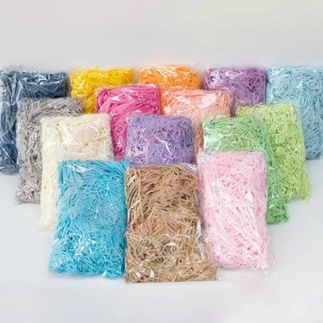拉菲草礼物盒子包装礼盒装饰填充物碎纸丝条礼品拉丝纸絮纸屑  备注颜色