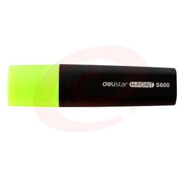 得力s600荧光笔 黄 10支/盒  10盒/箱