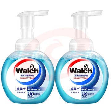 威露士(Walch) 泡沫抑菌洗手液 225ml+225ml 两瓶装 健康呵护