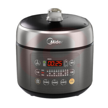 美的(Midea)电压力锅  MY-SS5053P 银色简单操作 双胆多功能压力煲5L智能24小时预约