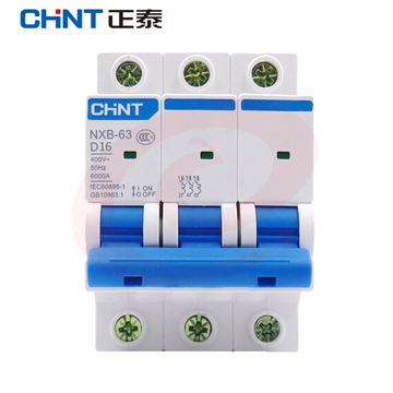 正泰（CHNT）NXB-63-3P-D16  空气开关   小型断路器 3P D型 16A 货号：XWL