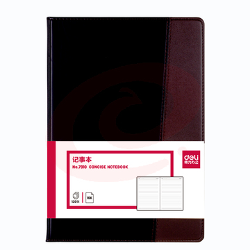 得力(deli) 7910  16K120张大号时尚撞色商务皮面本 会议记事本日记本笔记本子文具办公用品