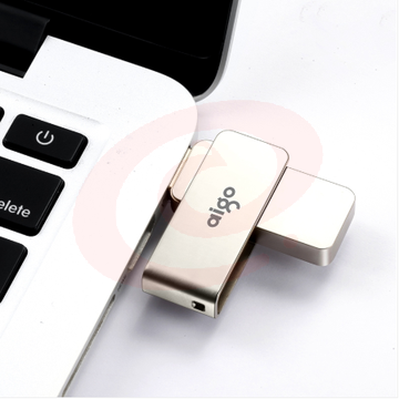 爱国者（aigo）32GB USB3.2 U盘 U330金属旋转系列 银色 快速传输 出色出众
