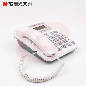 晨光 M&G AEQ96755I 晨光标准经典摇头水晶按键电话机AEQ96755白 单位：个