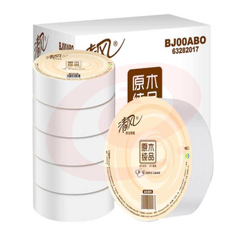 清风大卷纸3层180米*6卷商务大盘纸三层卫生纸厕所用纸手纸巾BJ00ABO