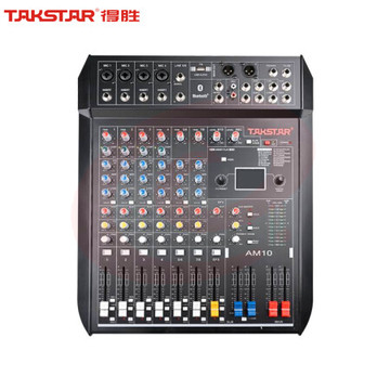 得胜(TAKSTAR)AM10 十路调音台 立体声带蓝牙USB效果器10路模拟调音台 会议户外集会活动演出模拟调音台