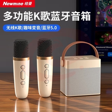 纽曼(Newmine)DP98无线蓝牙音箱家庭KTV音响套装户外广场舞音响迷你便携式K歌麦克风一体机桌面话筒小音响双麦版  yykj-240419162640