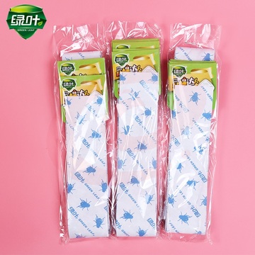 绿叶粘蝇彩带粘蝇彩条板粘蝇条贴纸灭杀蝇药苍蝇纸苍蝇药30条