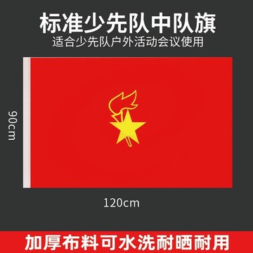中国少先队旗 少年先锋队队旗 标准款纳米防水 大队旗 大队旗 120*90cm-cpy2615