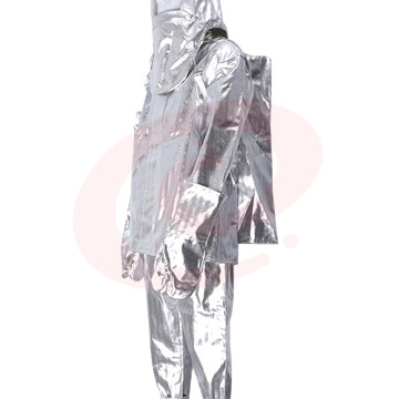 君御铝箔隔热服连体分体阻燃耐高温1000度阻燃服防烫防辐射炼钢服-C3012连体带背囊