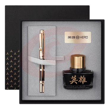 HERO/英雄钢笔10k金笔2065官方正品保证男士商务高档经典依金笔精致礼物礼盒装复古私人订制刻字logo